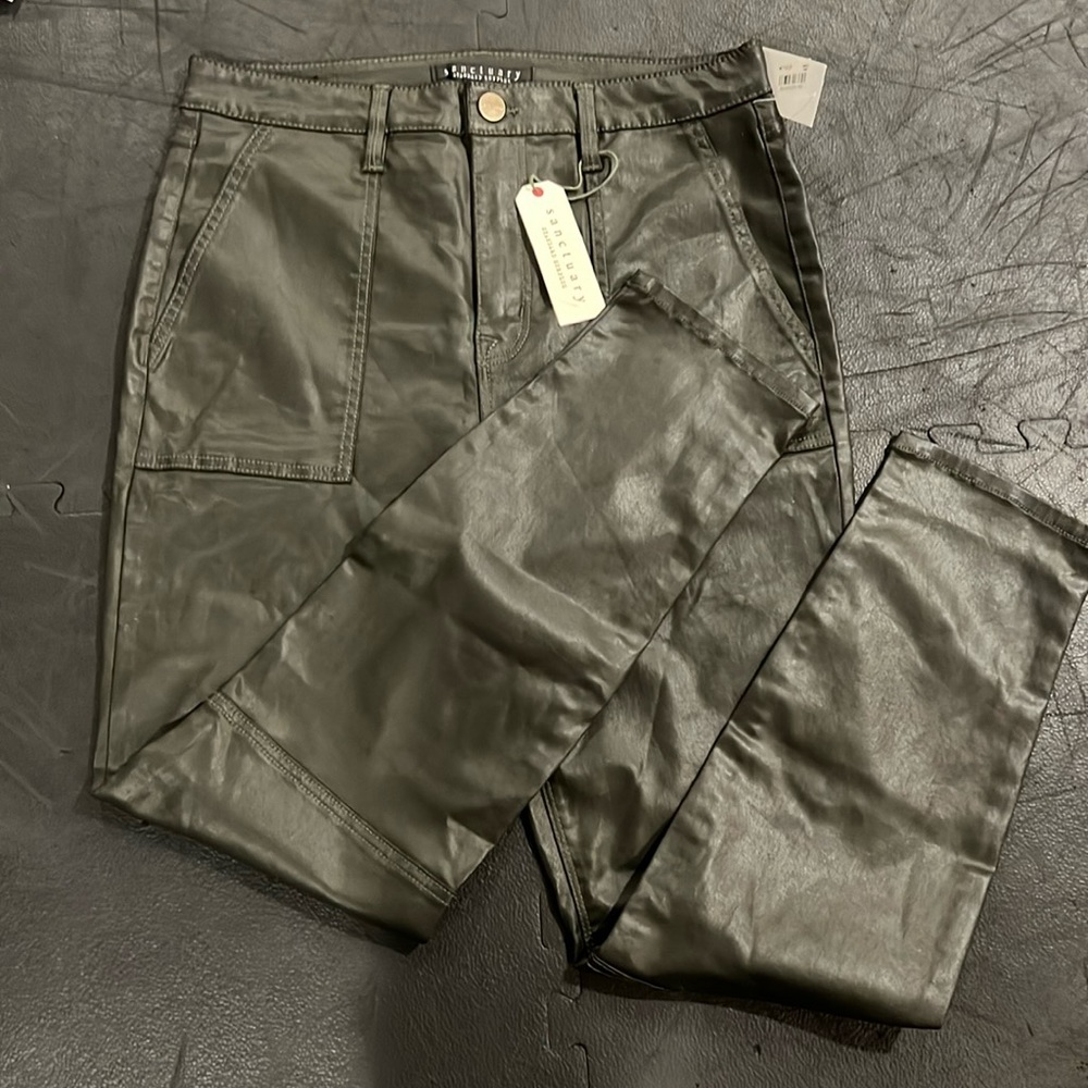 NWT sanctuary standard surplus waxed jeans size 31